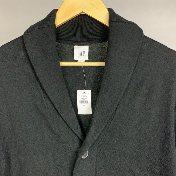 Gap Black Button Down Cardigan V-Neck Sweater - 43 - Picture 2 of 12